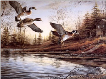 動物 Painting - 鳥と小屋